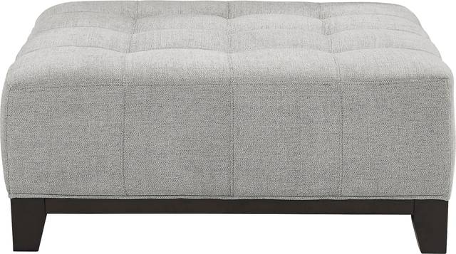 Metropolis Way Platinum Textured Cocktail Ottoman - Thumbnail - Image 2