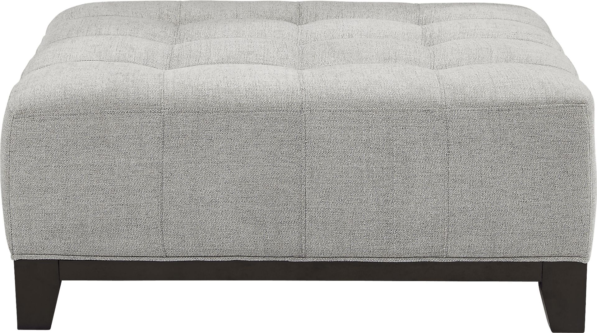 Metropolis Way Platinum Textured Cocktail Ottoman - Image 2