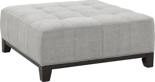 Metropolis Way Platinum Textured Cocktail Ottoman - Thumbnail - Image 1