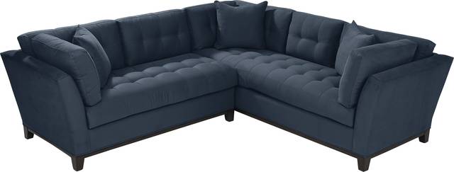 Metropolis Way Sapphire Microfiber 2 Pc Sectional - Thumbnail - Image 3