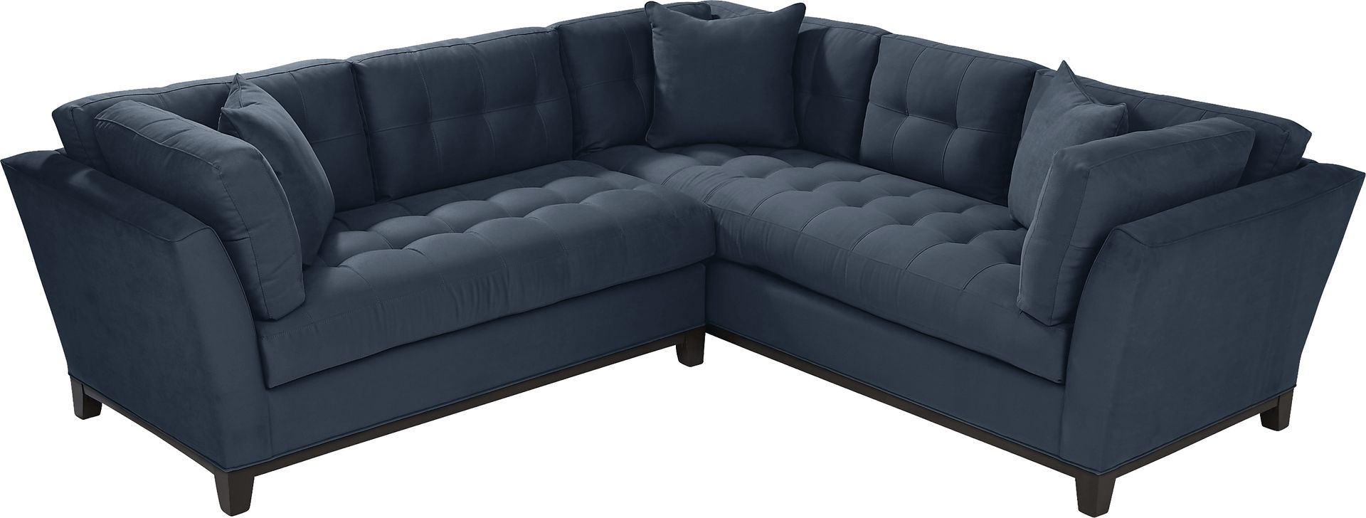 Metropolis Way Sapphire Microfiber 2 Pc Sectional - Image 3