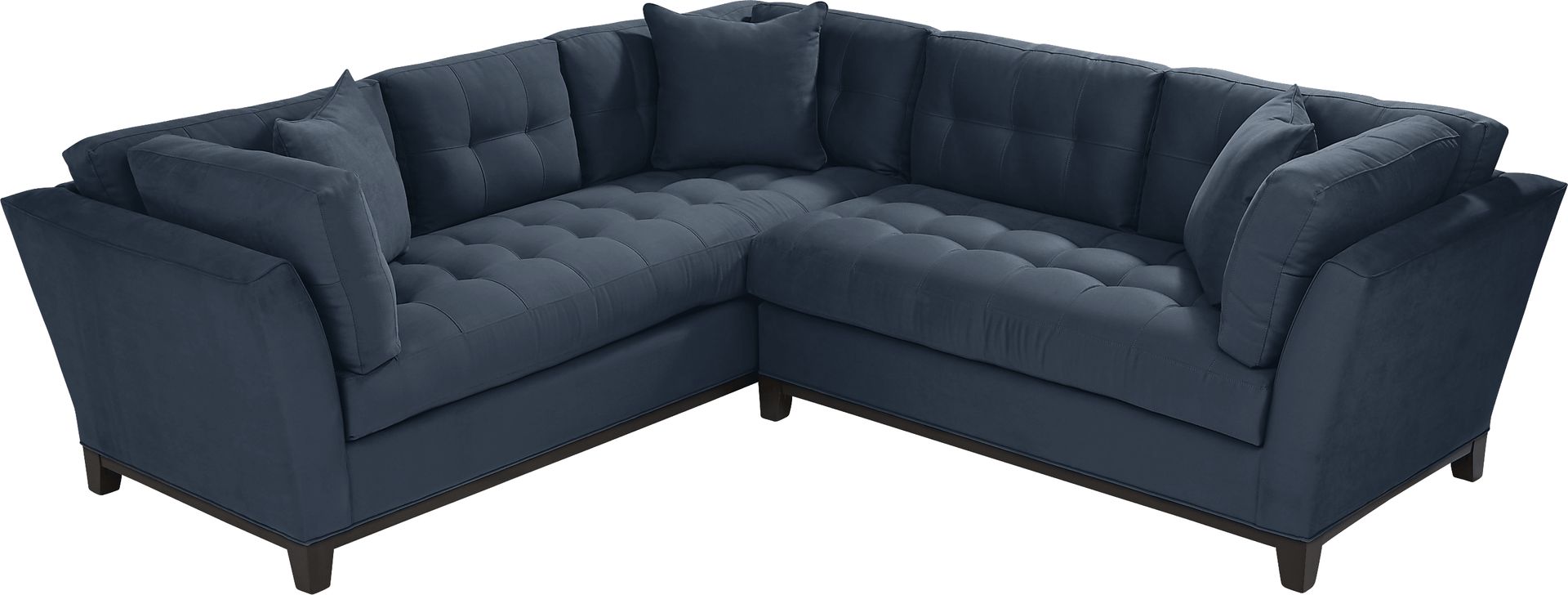 Metropolis Way Sapphire Microfiber 2 Pc Sectional - Image 3