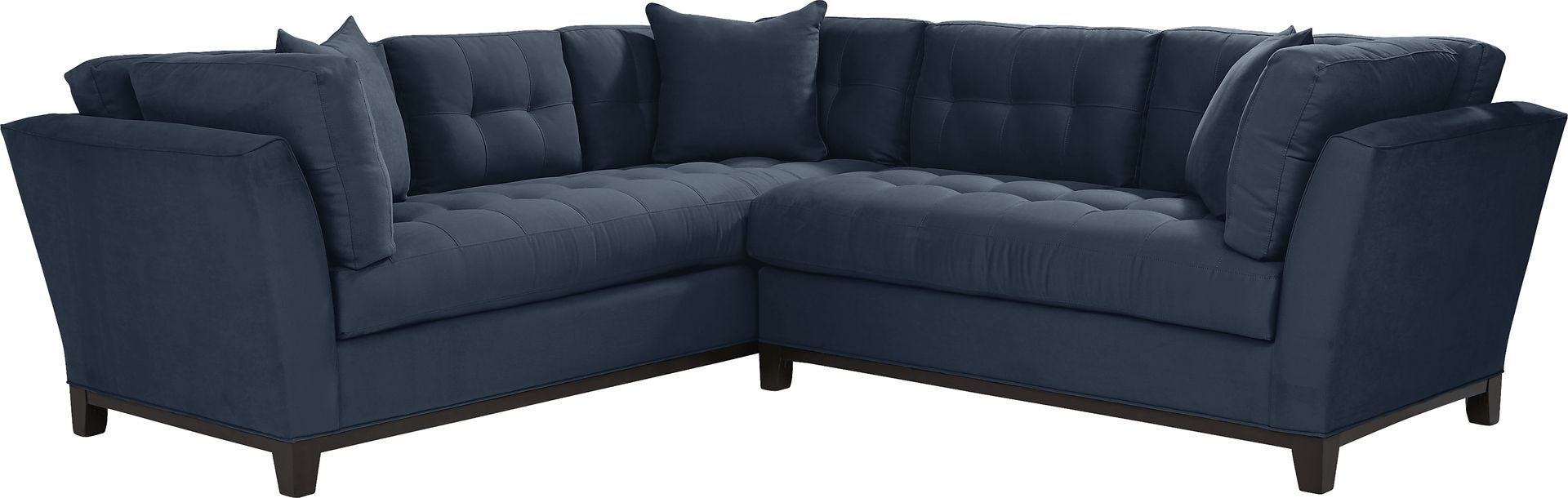 Metropolis Way Sapphire Microfiber 2 Pc Sectional - Image 1