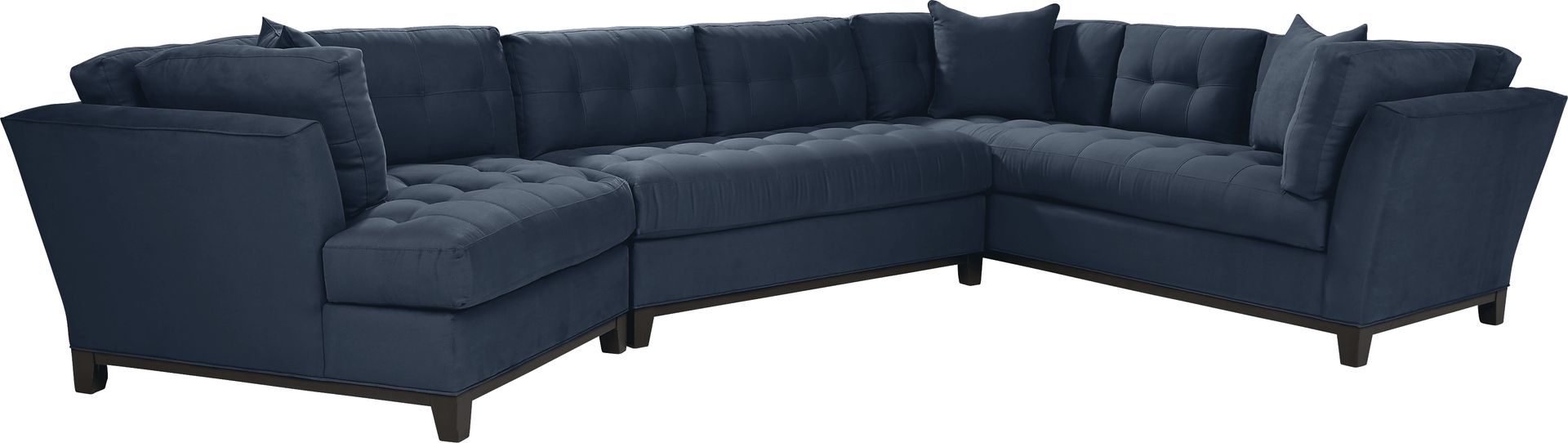 Metropolis Way Sapphire Microfiber 3 Pc Sectional with Cuddler - Image 3