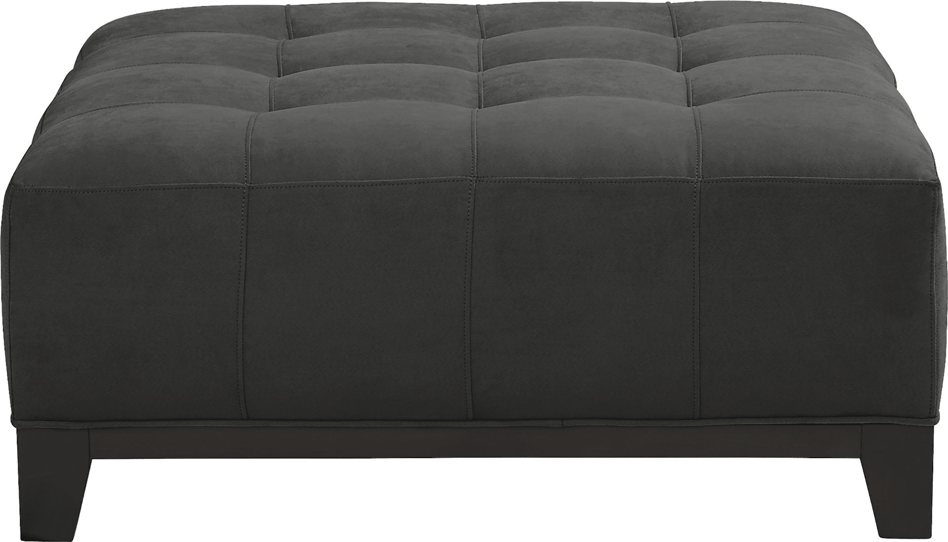 Cindy Crawford Home Metropolis Way Slate Microfiber Cocktail Ottoman - Image 2