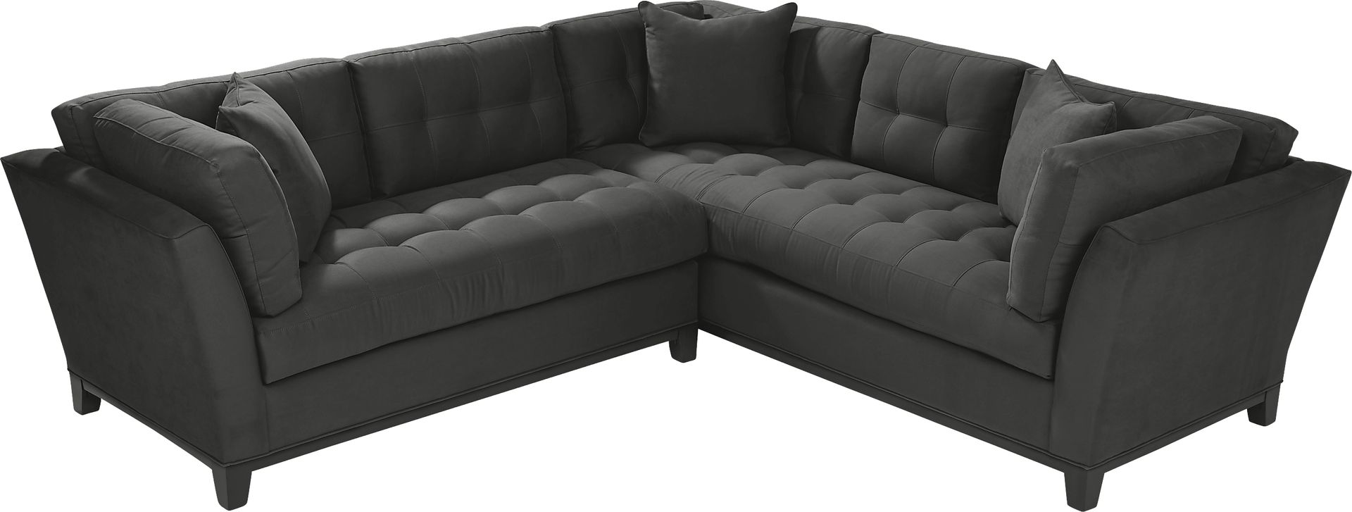 Cindy Crawford Home Metropolis Way Slate Microfiber 2 Pc Sectional - Image 3