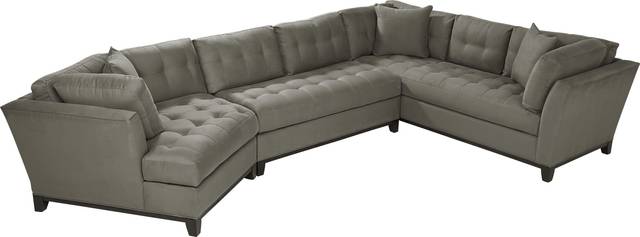 Metropolis Way Steel Microfiber 3 Pc Sectional with Cuddler - Thumbnail - Image 3