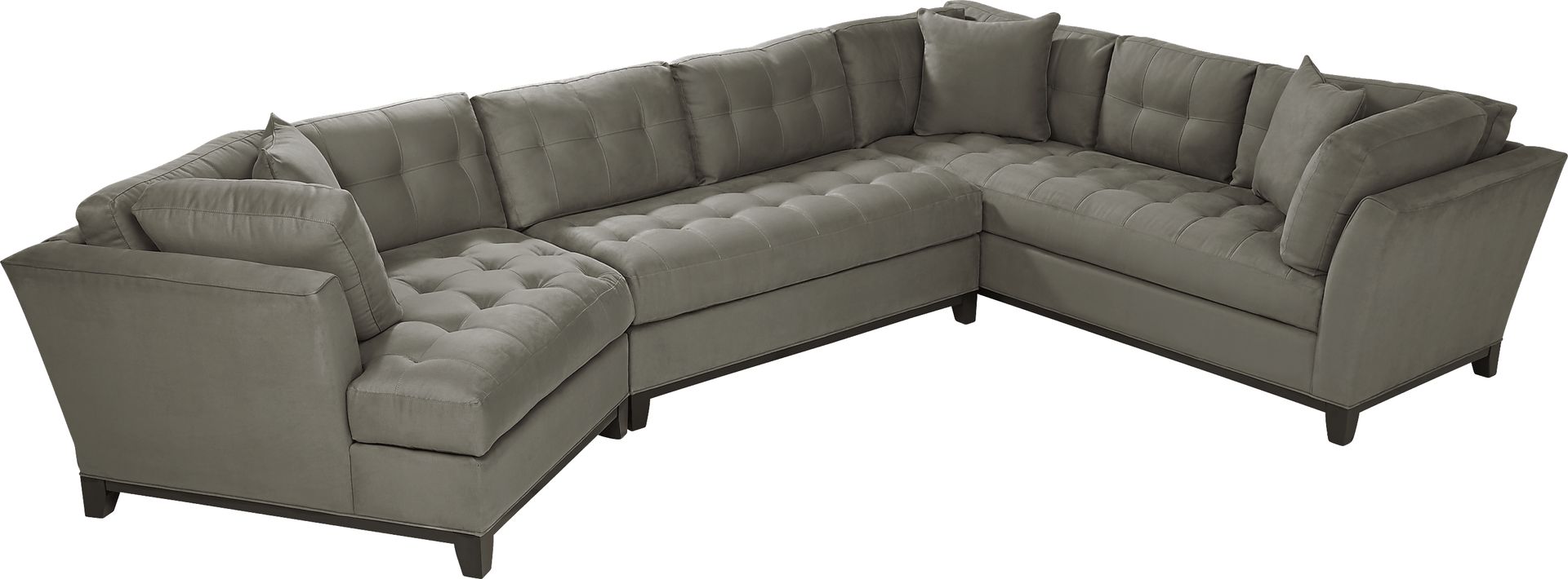 Metropolis Way Steel Microfiber 3 Pc Sectional with Cuddler - Image 3