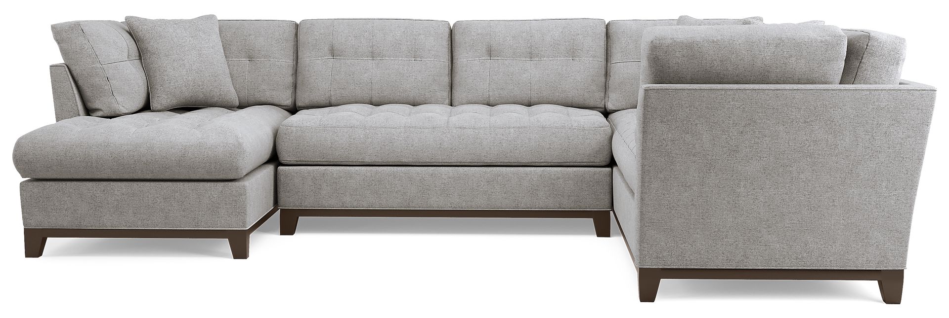 Metropolis Way Smoke Textured 3 Pc Sectional - Image 3