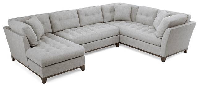 Metropolis Way Smoke Textured 3 Pc Sectional - Thumbnail - Image 4