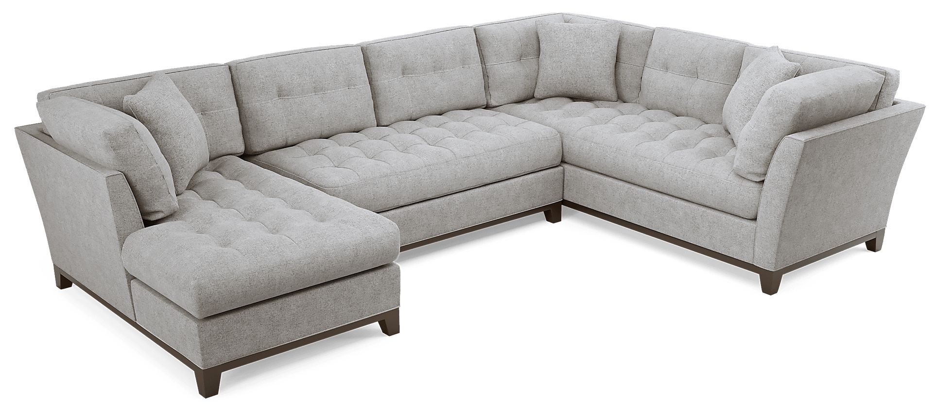 Metropolis Way Smoke Textured 3 Pc Sectional - Image 4