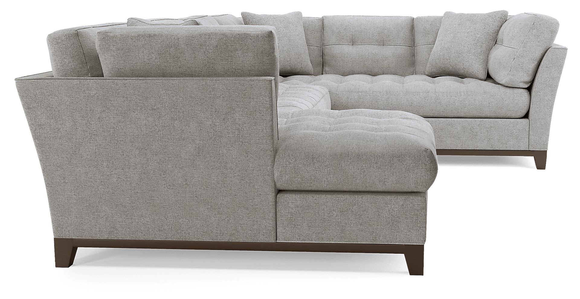 Metropolis Way Smoke Textured 3 Pc Sectional - Image 5