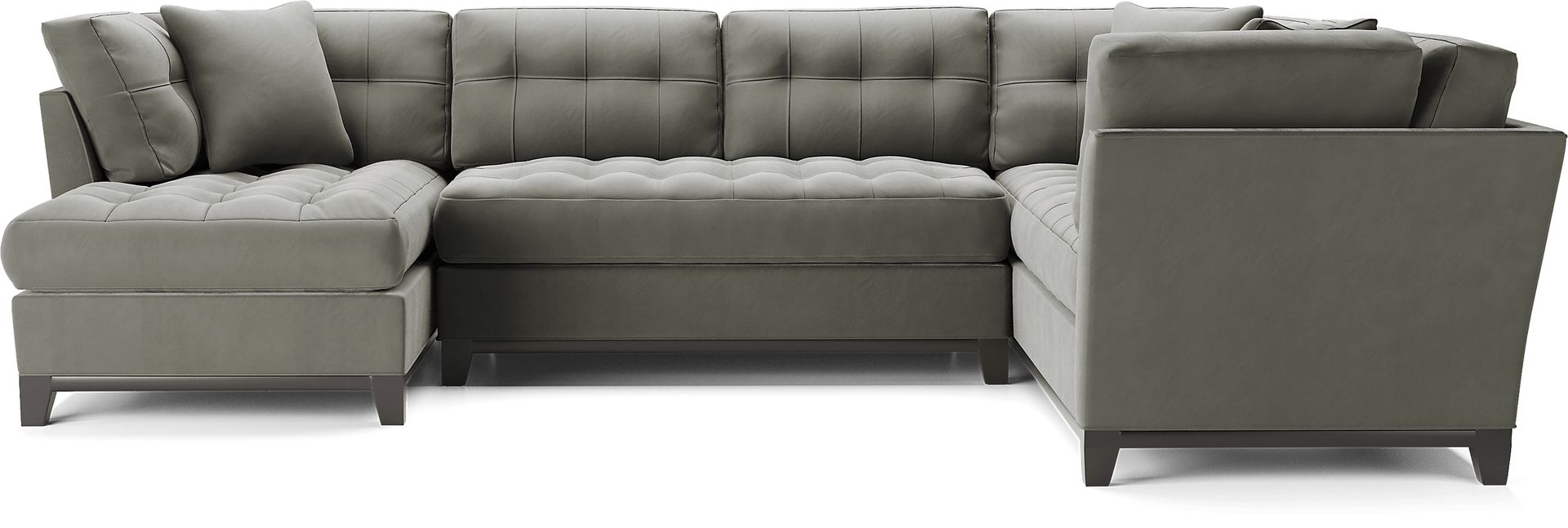 Cindy Crawford Home Metropolis Way Steel 5 Pc Sectional Living Room Plus 70 in. TV - Image 3