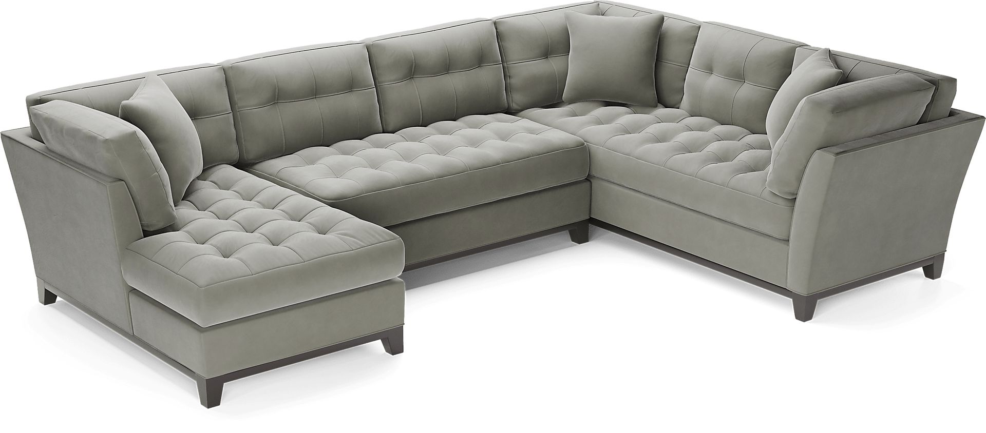Cindy Crawford Home Metropolis Way Steel 5 Pc Sectional Living Room Plus 70 in. TV - Image 4