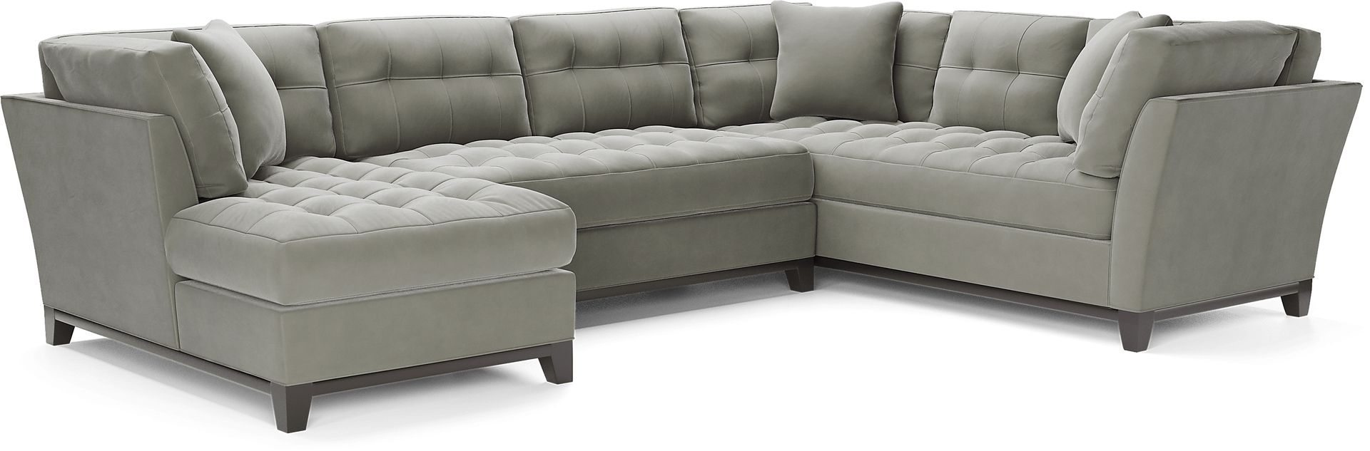 Cindy Crawford Home Metropolis Way Steel 5 Pc Sectional Living Room Plus 70 in. TV - Image 2