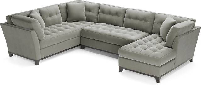 Metropolis Way Steel Microfiber 3 Pc Sectional - Thumbnail - Image 4
