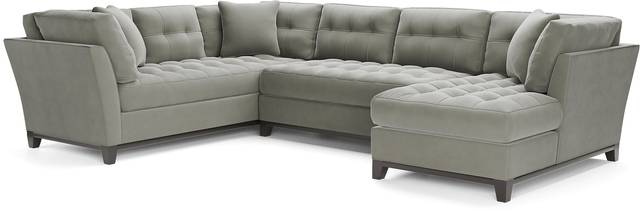 Metropolis Way Steel Microfiber 3 Pc Sectional - Thumbnail - Image 1