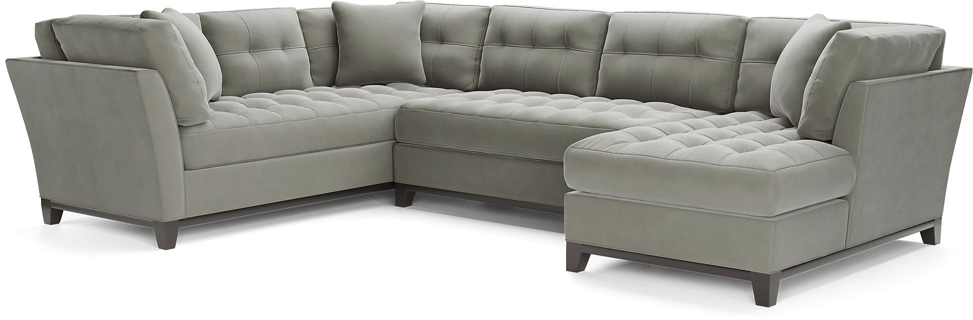 Metropolis Way Steel Microfiber 3 Pc Sectional - Image 1