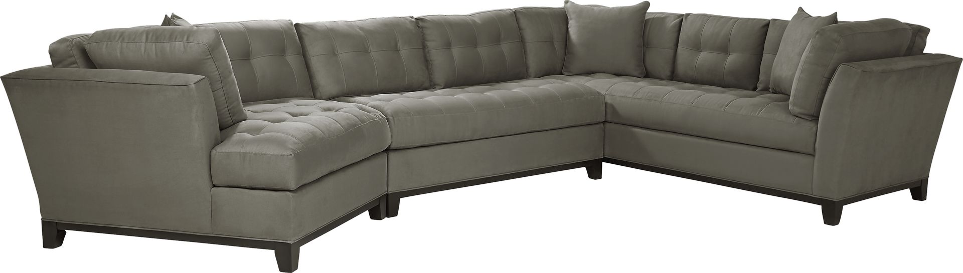 Metropolis Way Steel Microfiber 3 Pc Sectional with Cuddler - Image 1