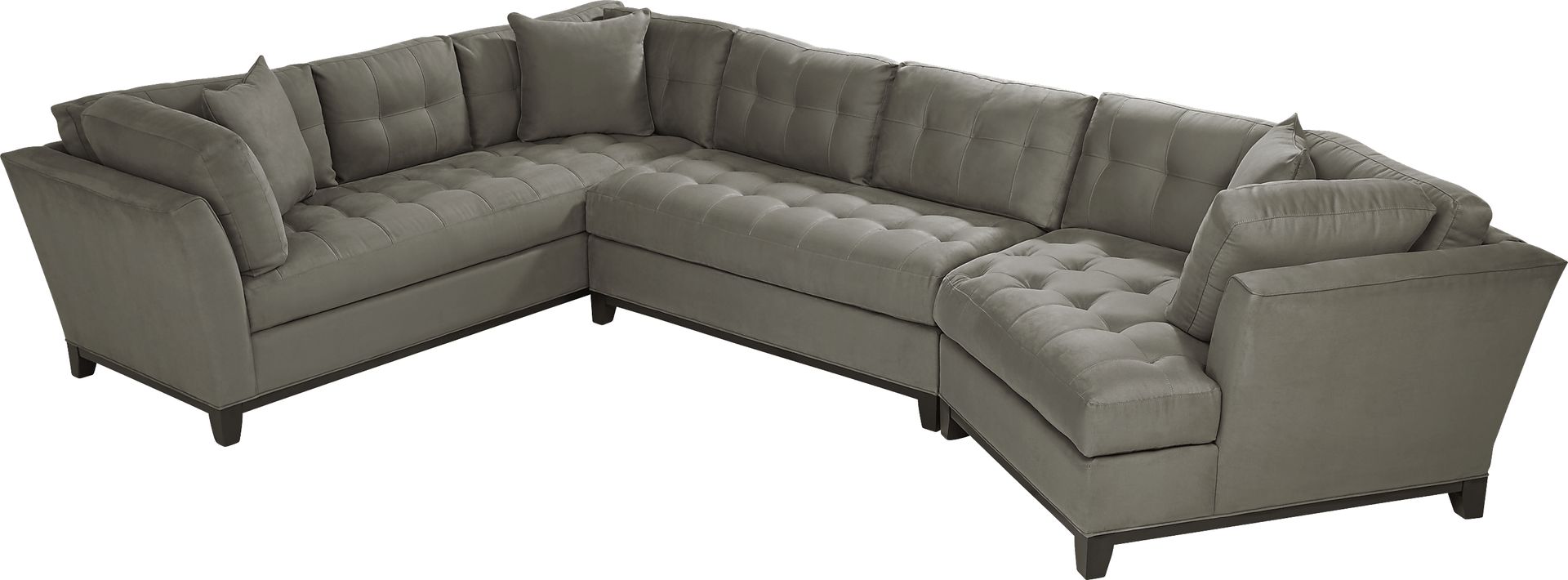 Metropolis Way Steel Microfiber 3 Pc Sectional with Cuddler - Image 3