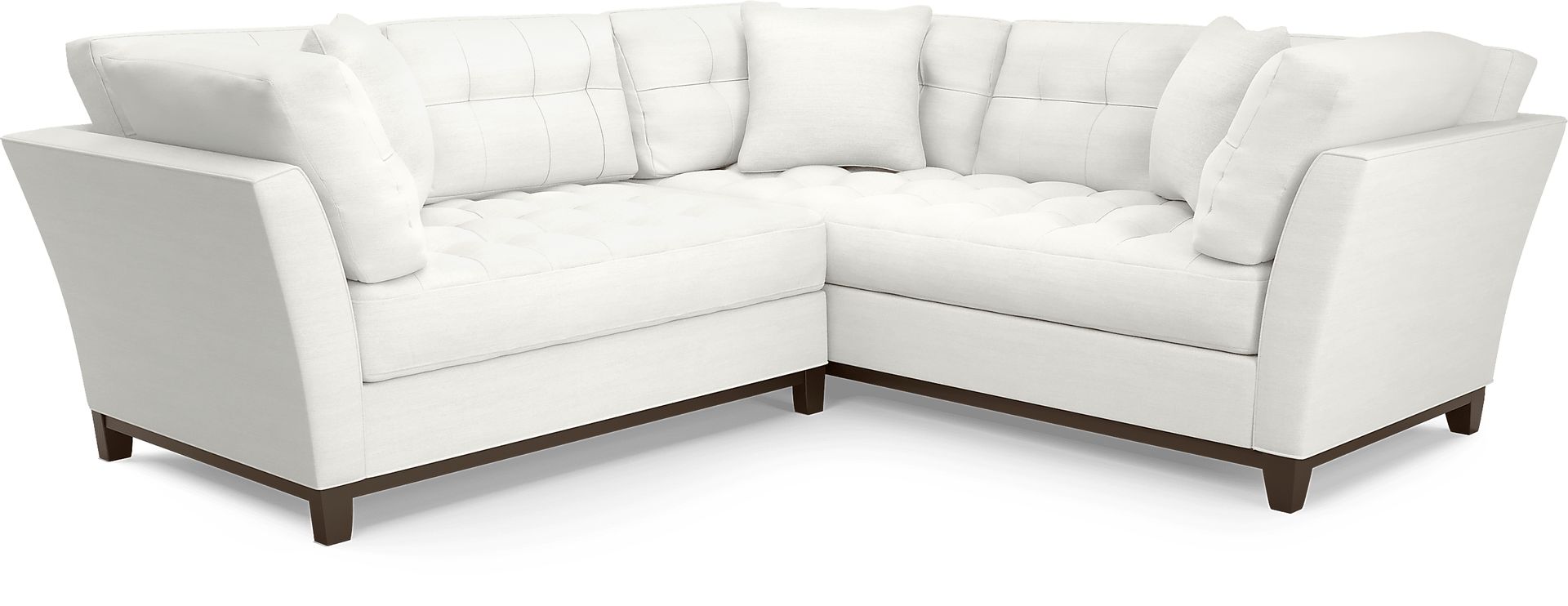 Metropolis Way White Textured 2 Pc Sectional - Image 1