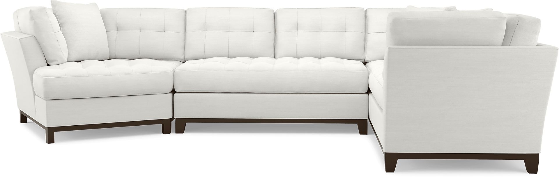 Metropolis Way White Textured 3 Pc Sectional with Cuddler - Image 3