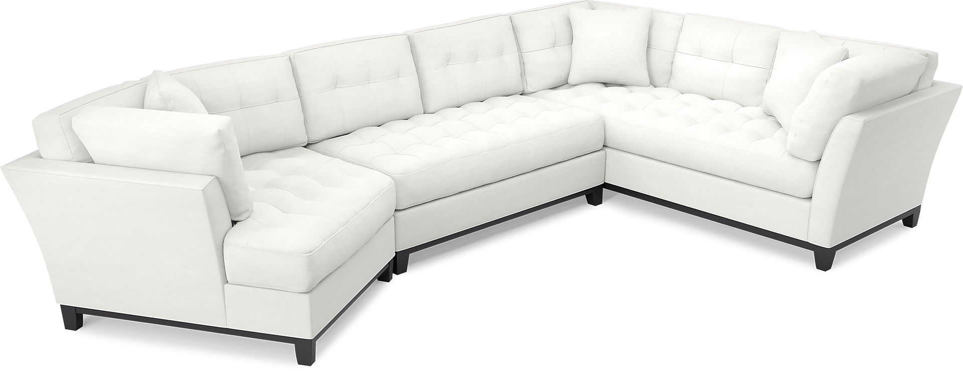 Metropolis Way White Textured 3 Pc Sectional with Cuddler - Image 4