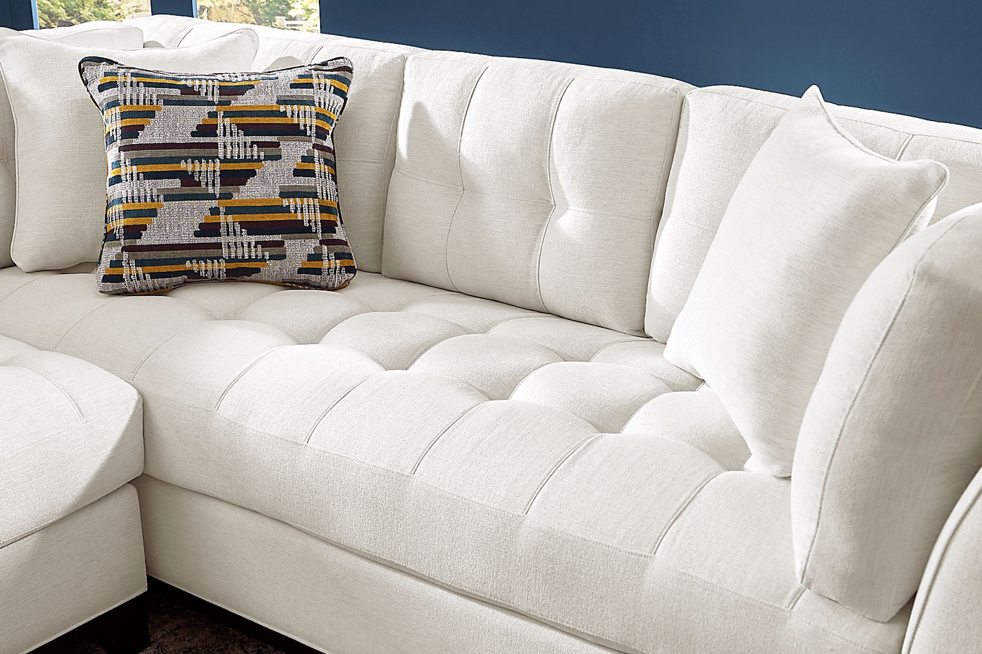Metropolis Way White Textured 3 Pc Sectional with Cuddler - Image 5