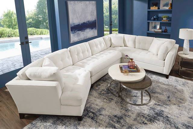 Metropolis Way White Textured 3 Pc Sectional with Cuddler - Thumbnail - Image 2