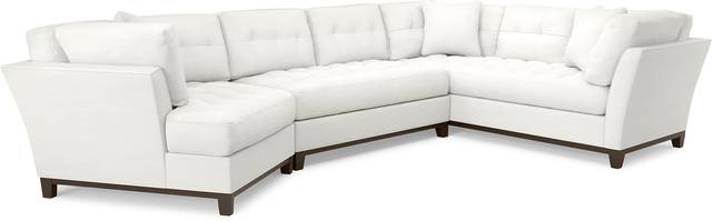 Metropolis Way White Textured 3 Pc Sectional with Cuddler - Thumbnail - Image 1