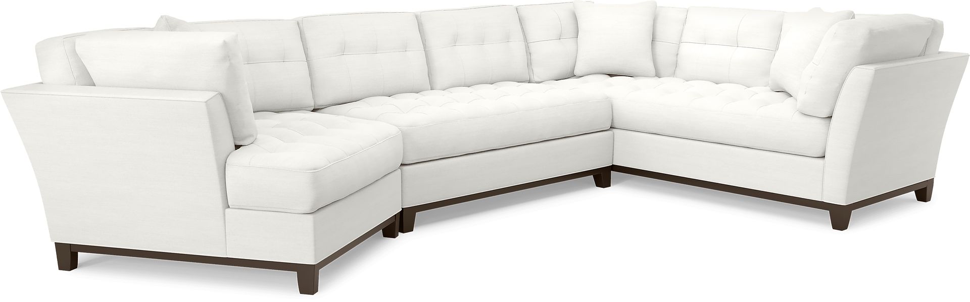 Metropolis Way White Textured 3 Pc Sectional with Cuddler - Image 1