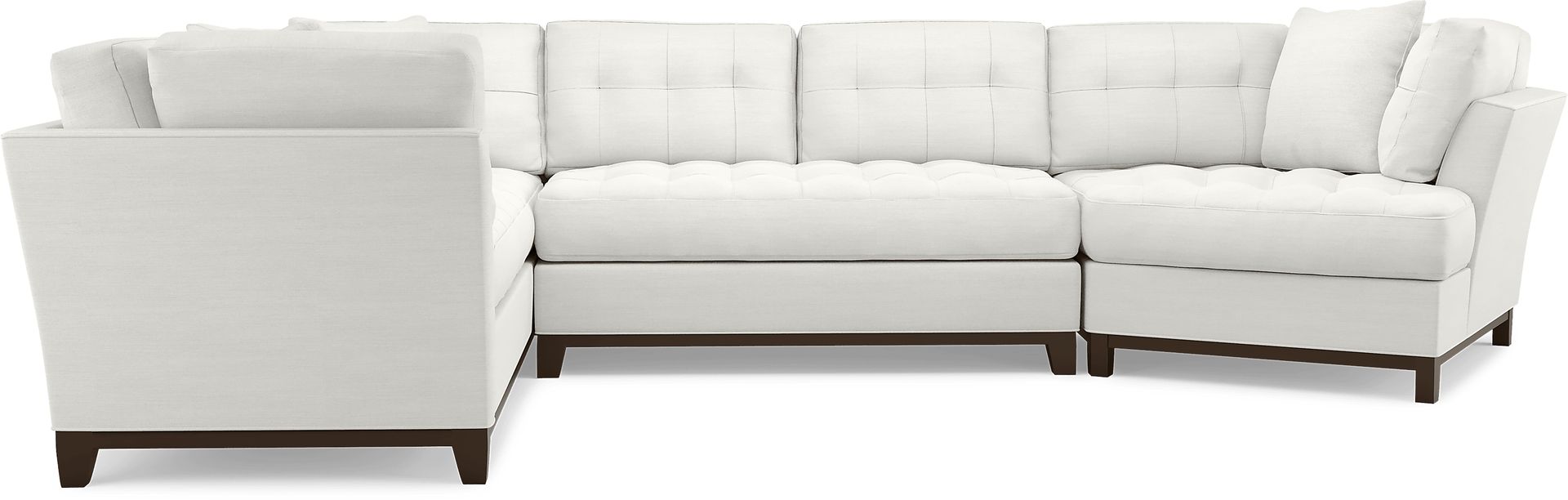 Metropolis Way White Textured 3 Pc Sectional with Cuddler - Image 3