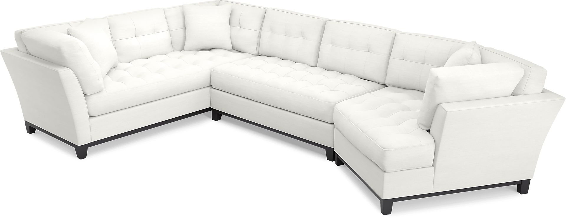 Metropolis Way White Textured 3 Pc Sectional with Cuddler - Image 4