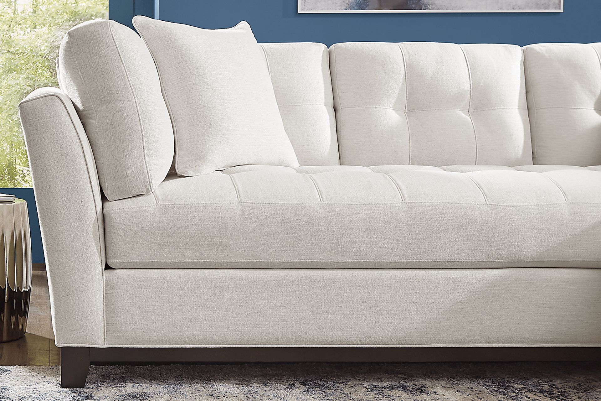 Metropolis Way White Textured 3 Pc Sectional with Cuddler - Image 5