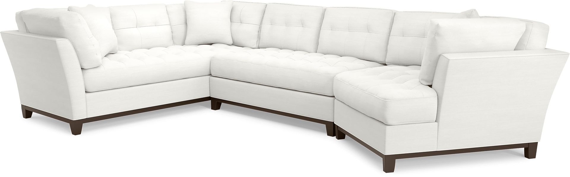 Metropolis Way White Textured 3 Pc Sectional with Cuddler - Image 1