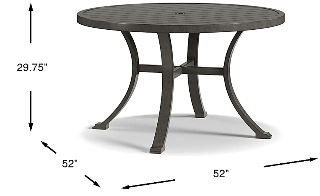 Montecello 52 in Round Outdoor Dining Table