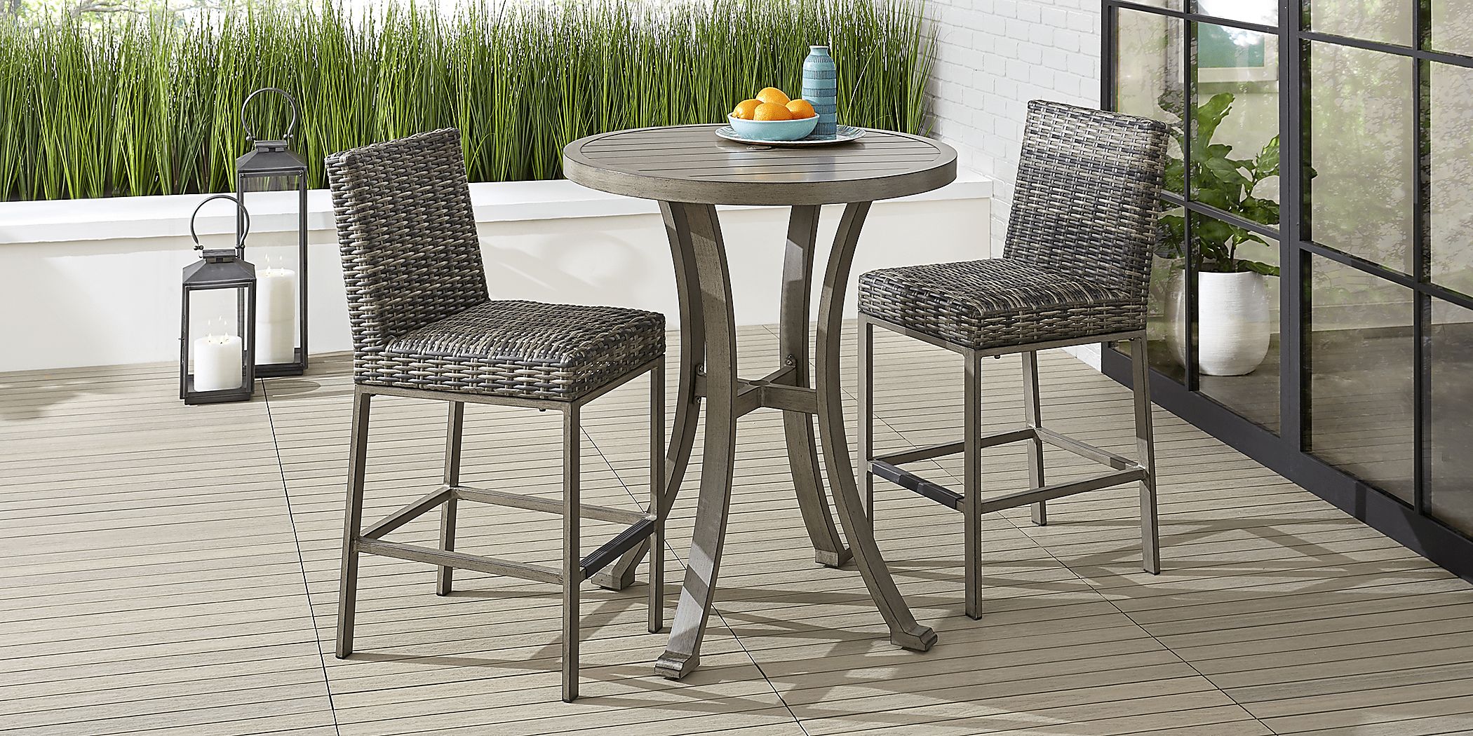 3 piece bar best sale height outdoor dining set