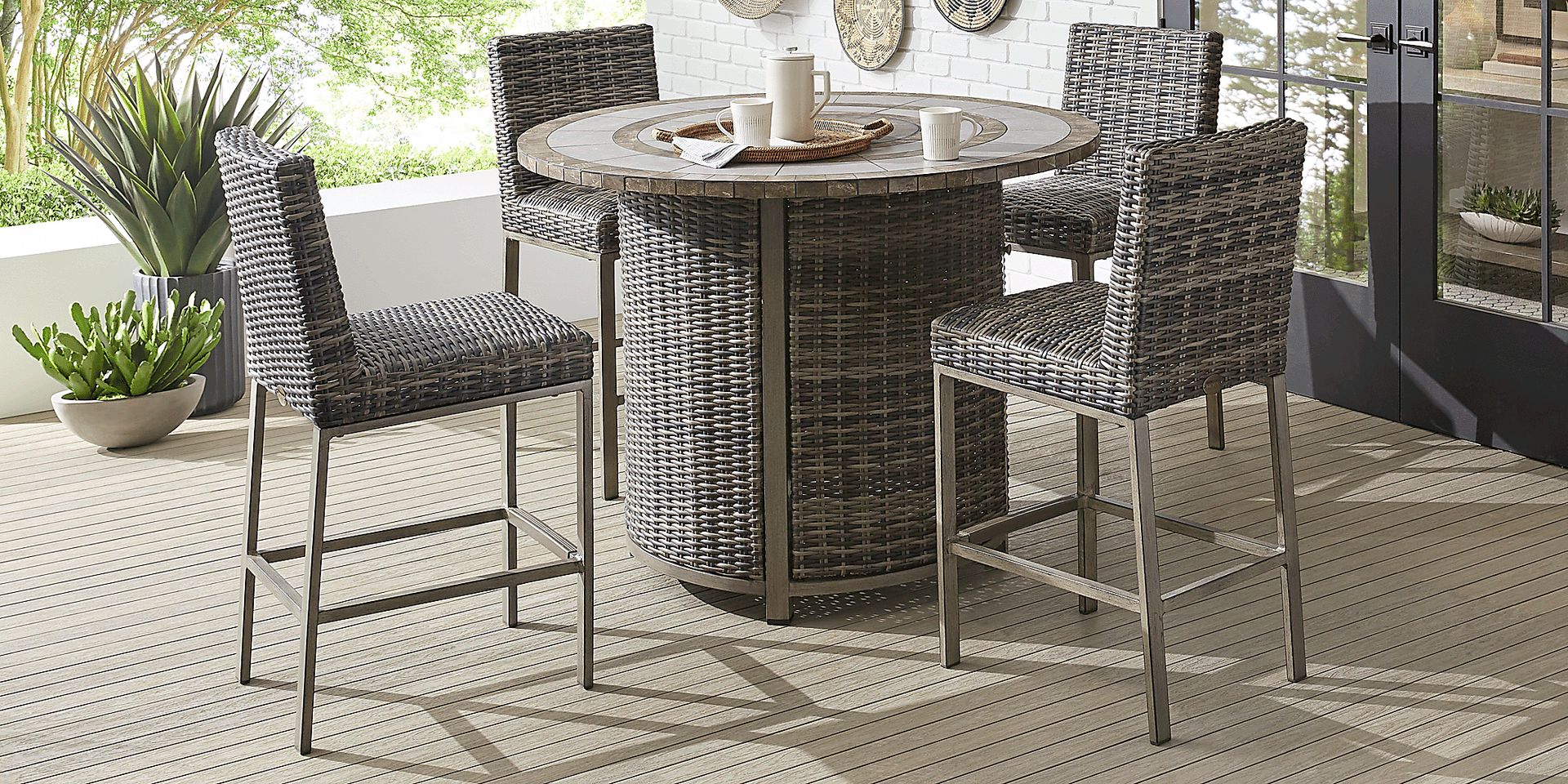 Montecello Gray Outdoor Barstool - Image 3