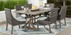 Cindy Crawford Home Montecello Gray 7 Pc Rectangle Outdoor Dining Set with Rollo Seafoam Cushions