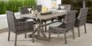 Cindy Crawford Home Montecello Gray Outdoor Arm Chair with Rollo Seafoam Cushion