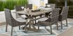 Cindy Crawford Home Montecello Gray 7 Pc Rectangle Outdoor Dining Set with Rollo Linen Cushions