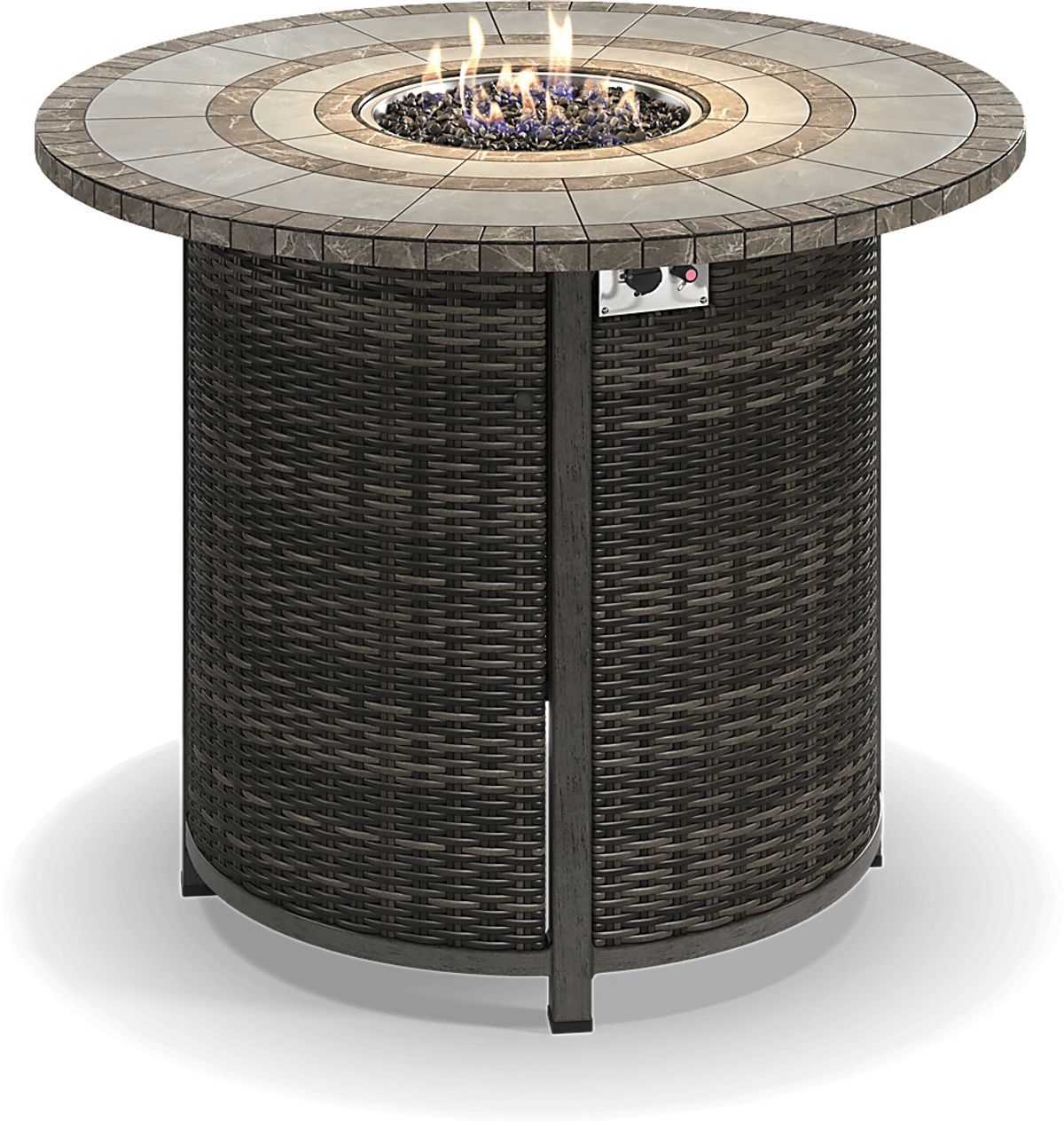 Cindy Crawford Montecello Gray Synthetic Fabric Outdoor Bar Table