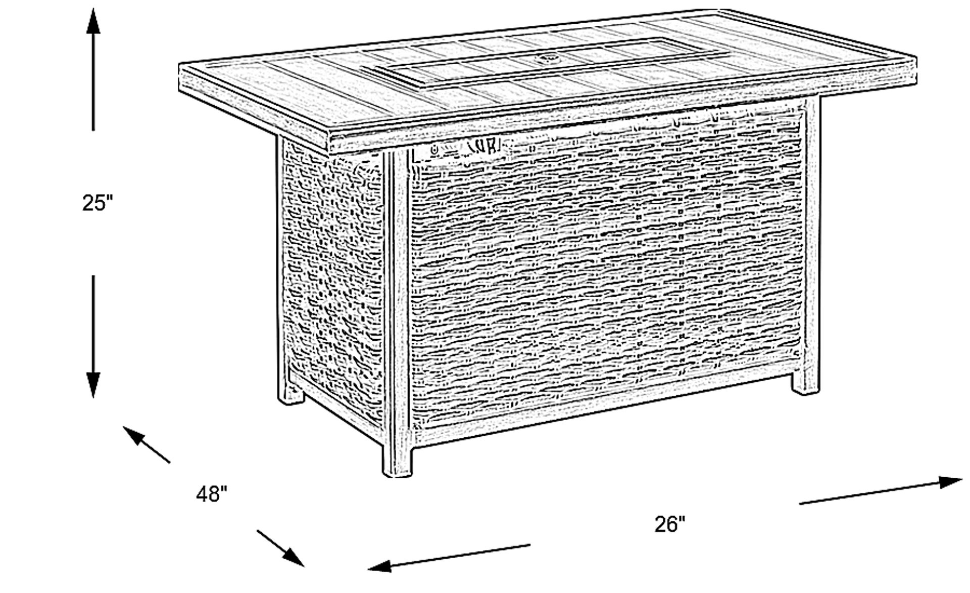 Dimension Image. Please refer to the Dimension Tab on this page for dimension details.