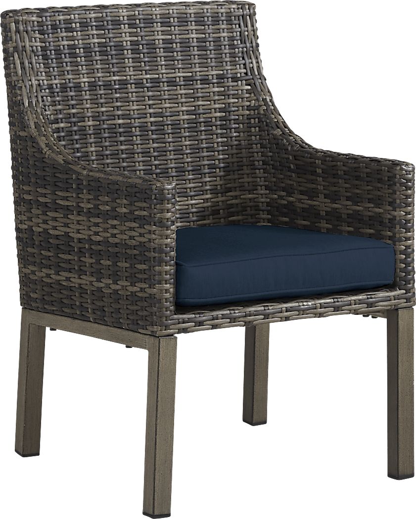 Cindy Crawford Home Montecello Gray Outdoor Arm Chair with Ink Cushion
