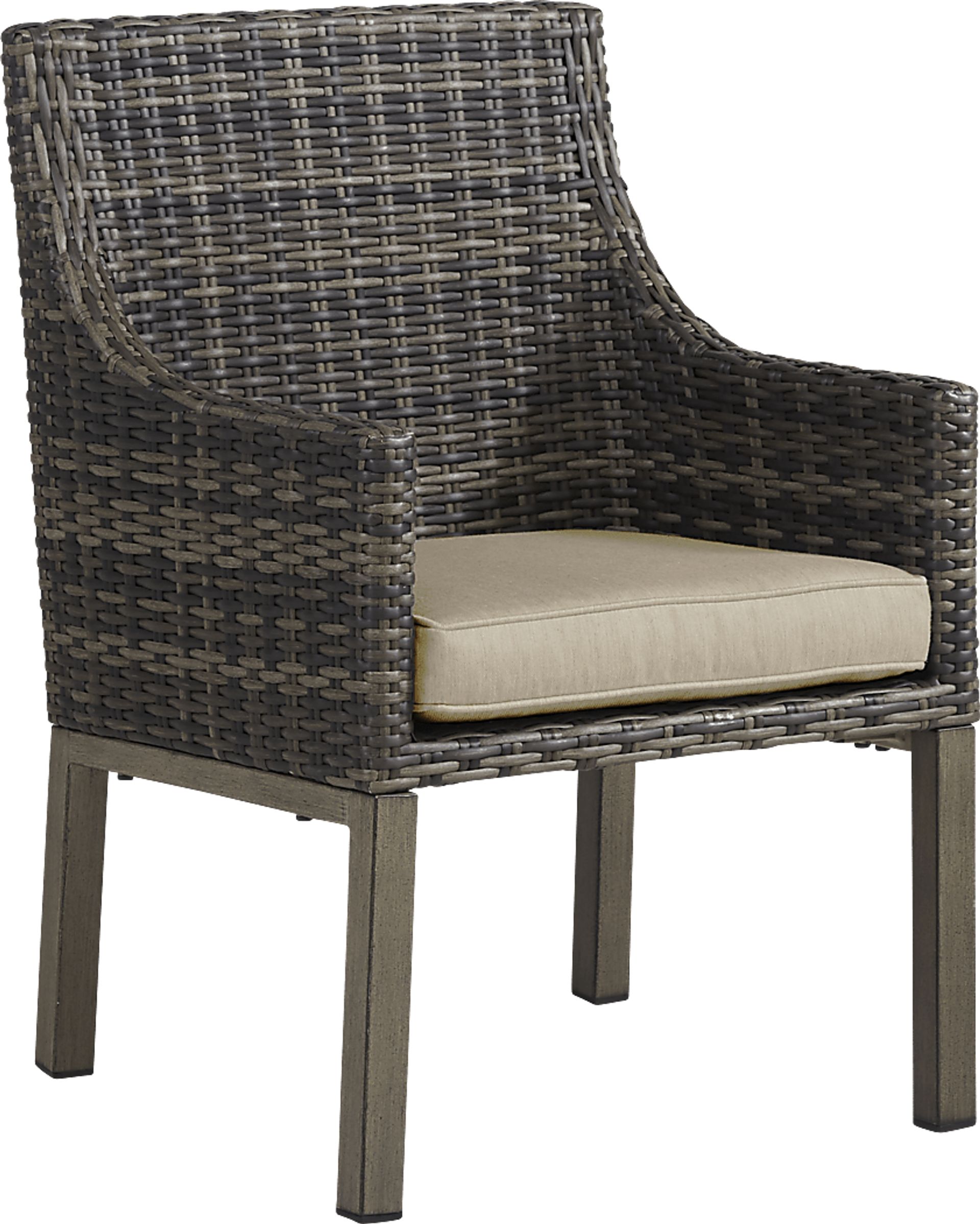 Cindy Crawford Home Montecello Gray 7 Pc 84 in. Rectangle Outdoor Dining Set with Pebble Cushions - Image 6