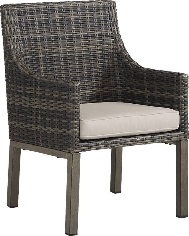 Cindy Crawford Home Montecello Gray 7 Pc Rectangle Outdoor Dining Set with Rollo Linen Cushions - Thumbnail - Image 7