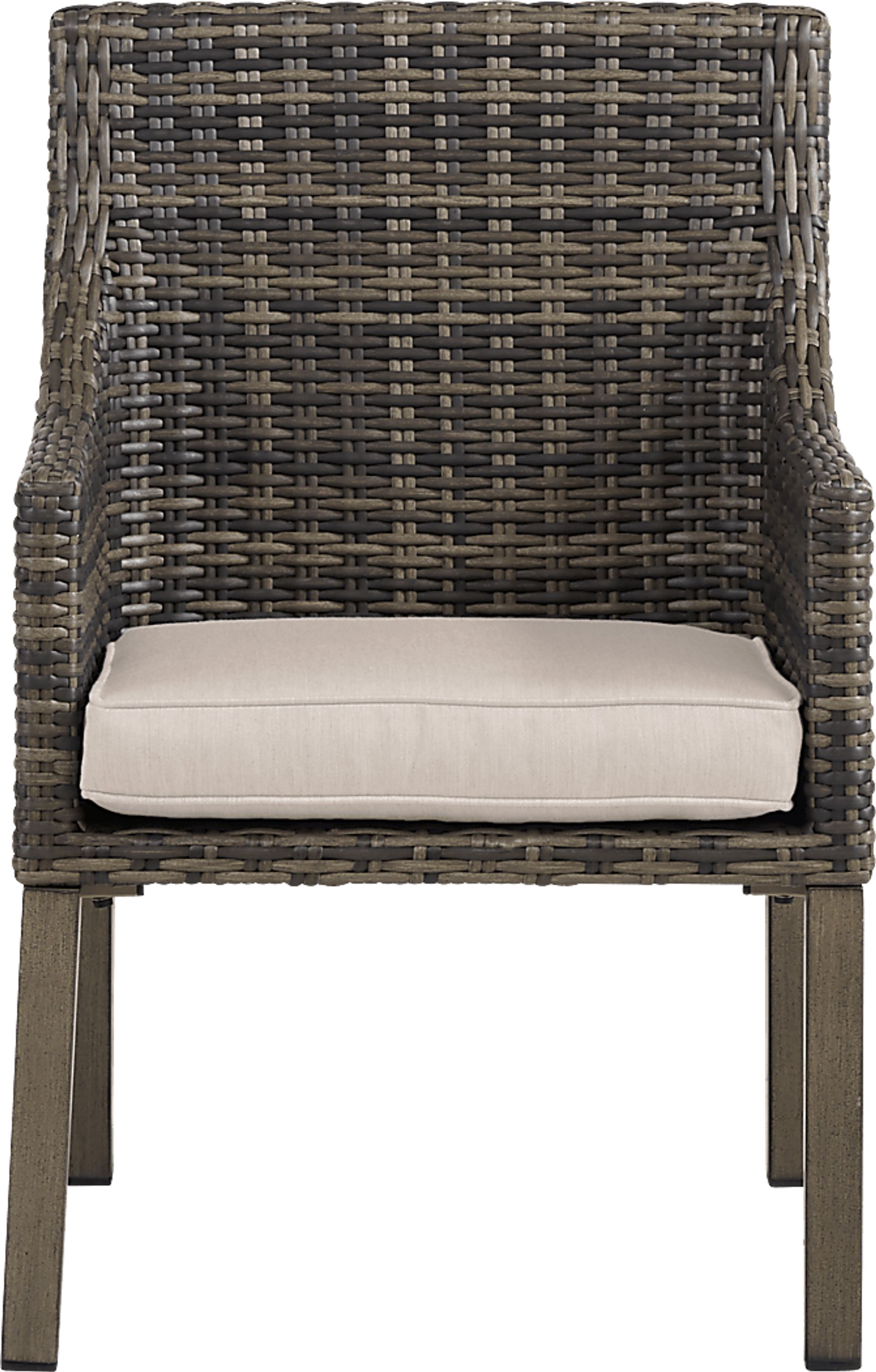 Cindy Crawford Home Montecello Gray 7 Pc Rectangle Outdoor Dining Set with Rollo Linen Cushions - Image 6