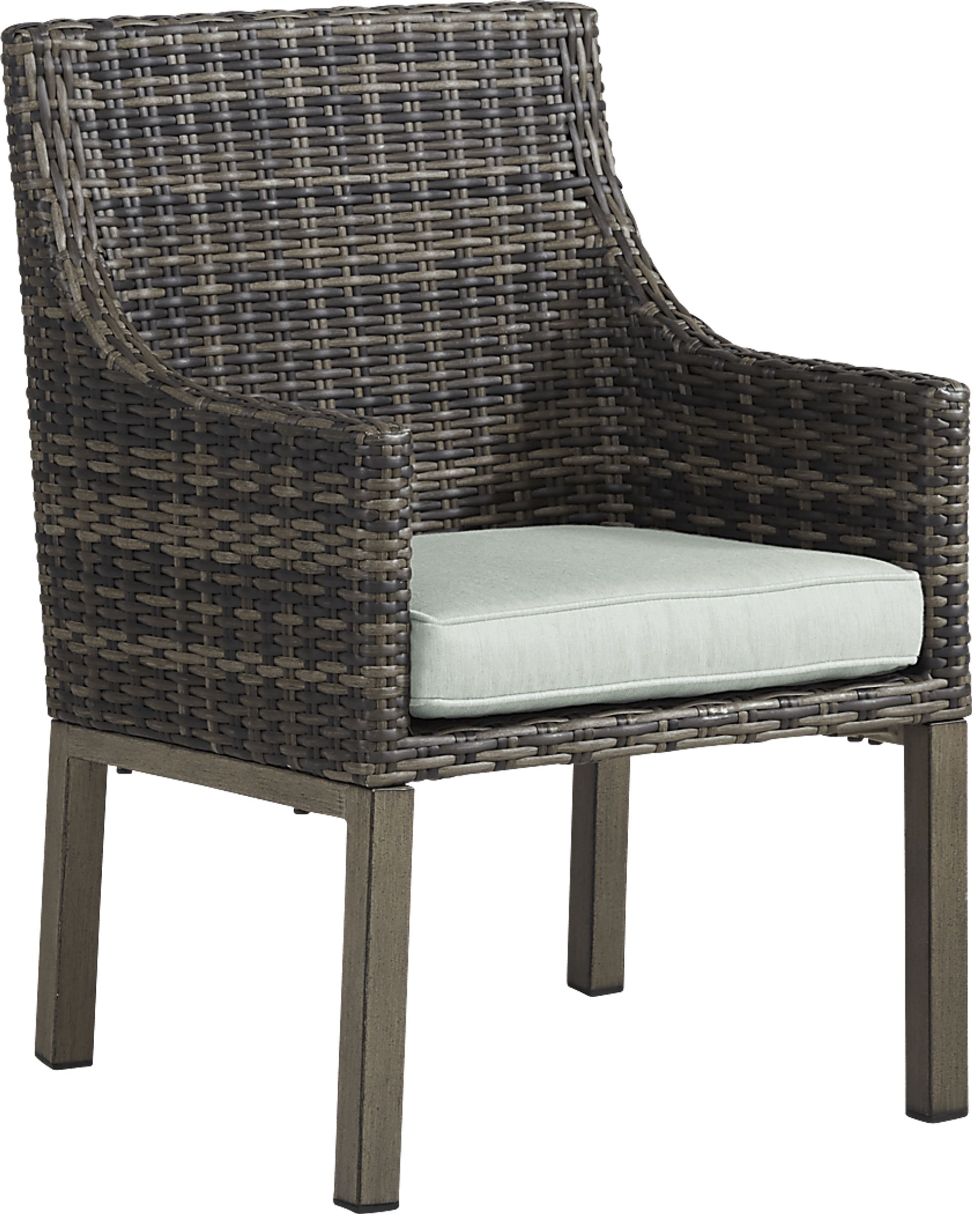 Montecello Gray 7 Pc Rectangle Outdoor Dining Set with Rollo Mist Cushions - Image 6
