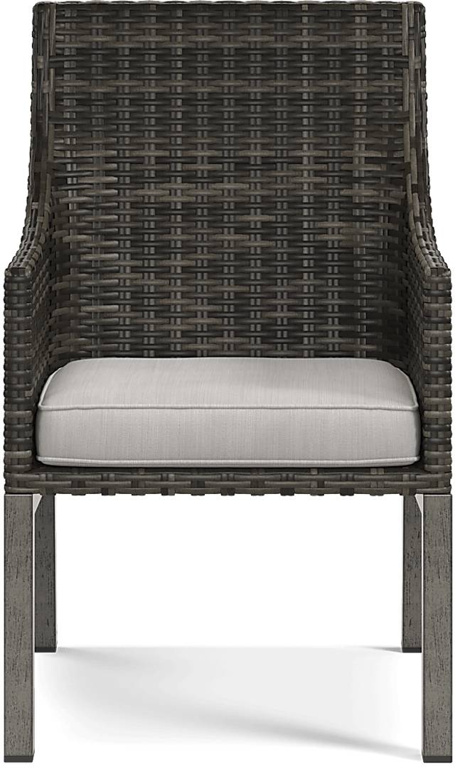 Montecello Gray 7 Pc 84 in. Rectangle Outdoor Dining Set with Silver Cushions - Thumbnail - Image 7