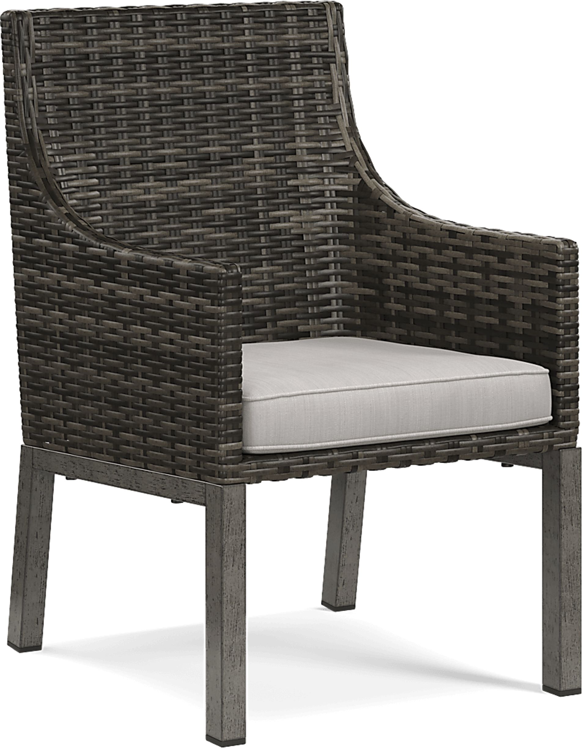 Montecello Gray 7 Pc 84 in. Rectangle Outdoor Dining Set with Silver Cushions - Image 6